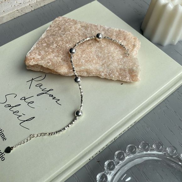 *NEW* S925 Sterling Silver Spacing Beads Bracelet